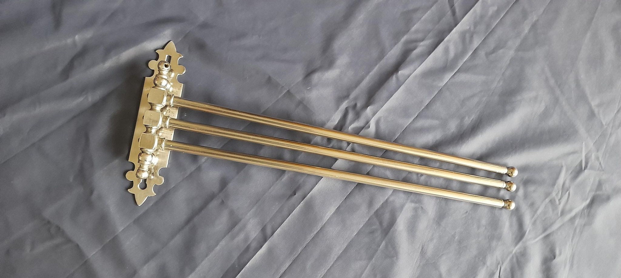 Fabuleux Français Vintage Mid Century 1950S Chrome & White Pivot 3 Arm Towel Rail, Décoration Intéri