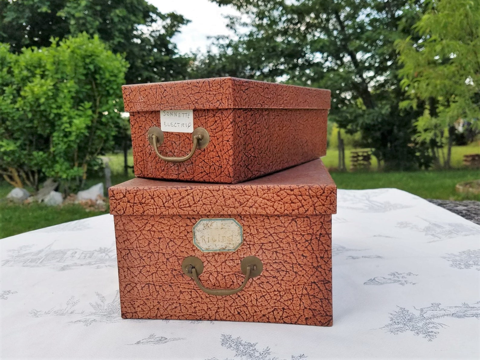 2 Vintage Französisch Art-Deco-Aufbewahrungsboxen Büro | Etsy