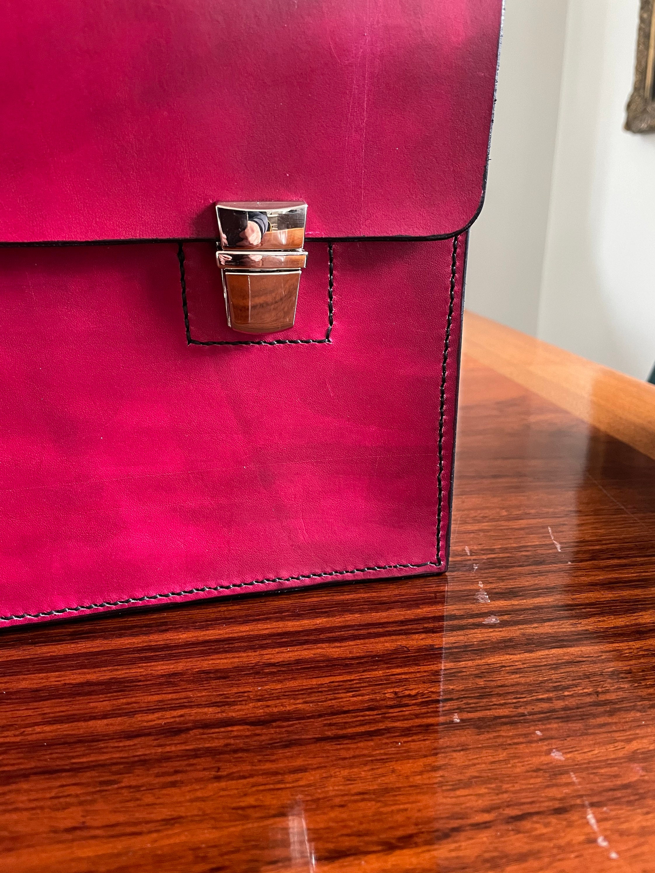 Handmade briefcase. Beautiful slim design with internal iPad Etsy