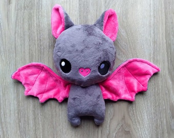 Pick Your Color -  Bat plush,cuddly plushie,kawaii bat, cute soft toy, Bat Plush Toy, Gifts for Bat Lovers, Vampire Gift Ideas,unusual plush