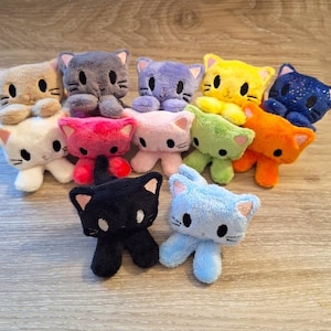 Tiny Cat plush,cuddlyplushie kawaii marshmallow cat,cute soft toy,Cat Plush Toy,Gifts for Cat Lovers,Funny CuteGift Ideas,mini cat,tinyplush image 1