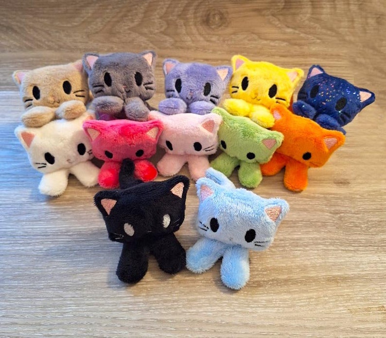 Tiny Cat plush,cuddlyplushie kawaii marshmallow cat,cute soft toy,Cat Plush Toy,Gifts for Cat Lovers,Funny CuteGift Ideas,mini cat,tinyplush image 1