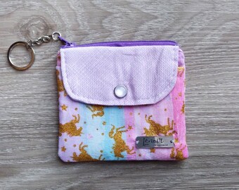 YOUR CHOICE - Handmade Coin Purse, double pocket,zipper pocket, coin purse, cute wallet, small wallet, card holder, gift ideas, small purse