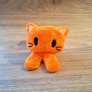 Tiny Cat plush,cuddlyplushie kawaii marshmallow cat,cute soft toy,Cat Plush Toy,Gifts for Cat Lovers,Funny CuteGift Ideas,mini cat,tinyplush Orange