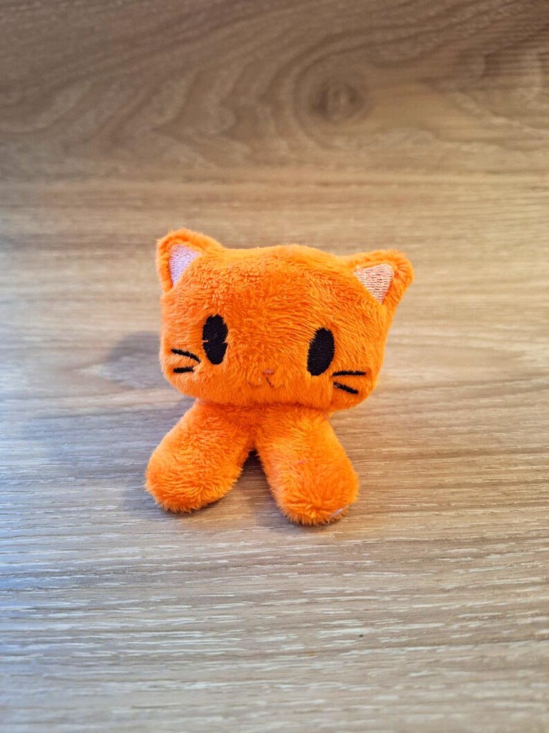 Tiny Cat plush,cuddlyplushie kawaii marshmallow cat,cute soft toy,Cat Plush Toy,Gifts for Cat Lovers,Funny CuteGift Ideas,mini cat,tinyplush Orange