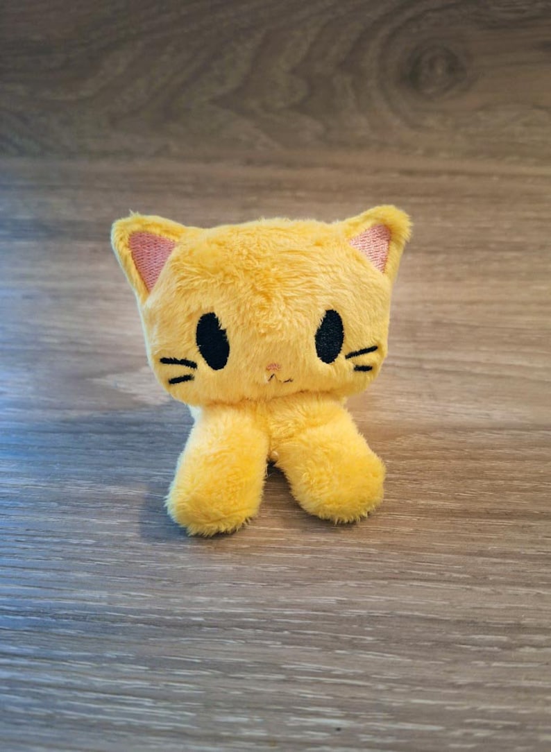 Tiny Cat plush,cuddlyplushie kawaii marshmallow cat,cute soft toy,Cat Plush Toy,Gifts for Cat Lovers,Funny CuteGift Ideas,mini cat,tinyplush Lemon