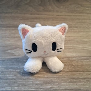 Tiny Cat plush,cuddlyplushie kawaii marshmallow cat,cute soft toy,Cat Plush Toy,Gifts for Cat Lovers,Funny CuteGift Ideas,mini cat,tinyplush White