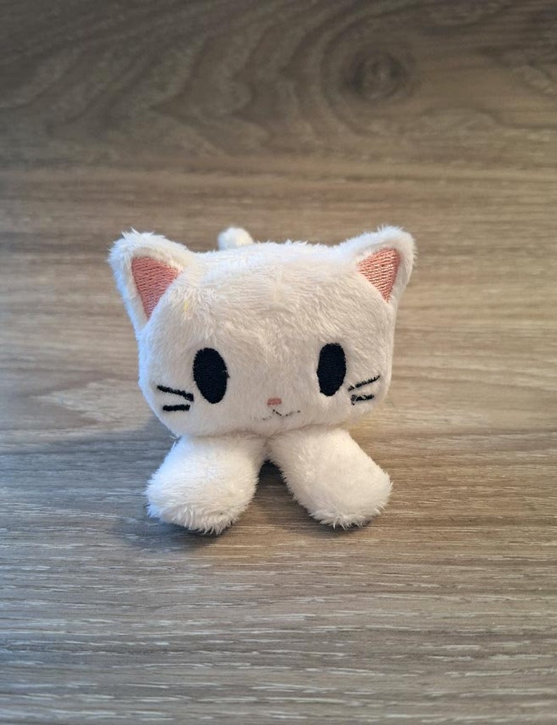 Tiny Cat plush,cuddlyplushie kawaii marshmallow cat,cute soft toy,Cat Plush Toy,Gifts for Cat Lovers,Funny CuteGift Ideas,mini cat,tinyplush White