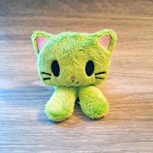 Tiny Cat plush,cuddlyplushie kawaii marshmallow cat,cute soft toy,Cat Plush Toy,Gifts for Cat Lovers,Funny CuteGift Ideas,mini cat,tinyplush Jade Green