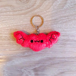 28 COLOR CHOICES-kawaii Bat Key Chain-bat plush,keychain,mini,cute bat,Cute Bat Keyfob, Key Fob,Keychain Key Chain,Luggage Tag,Purse Charm image 3