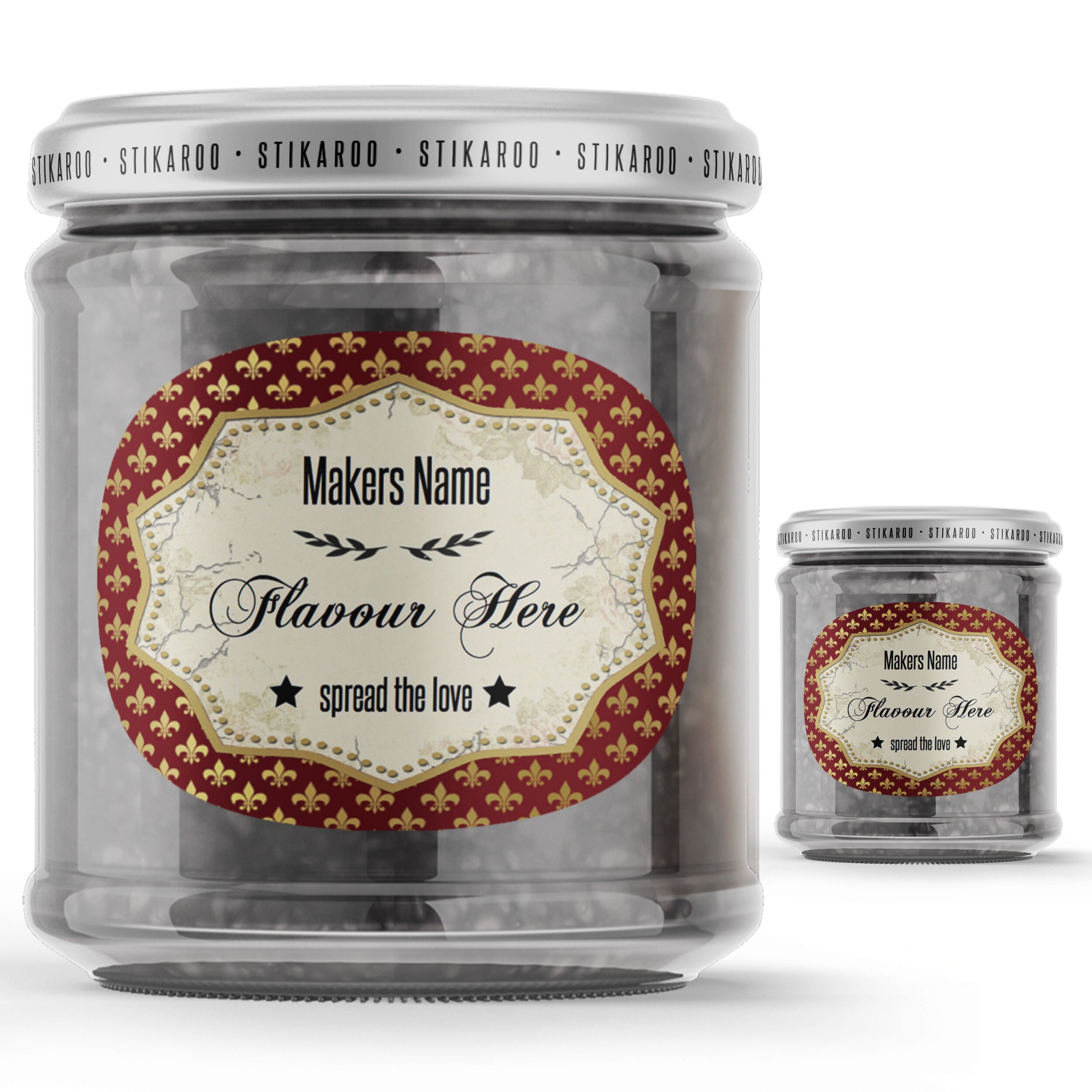 24 or 30 Personalised Jam Preserve Conserve Sticky Labels ...