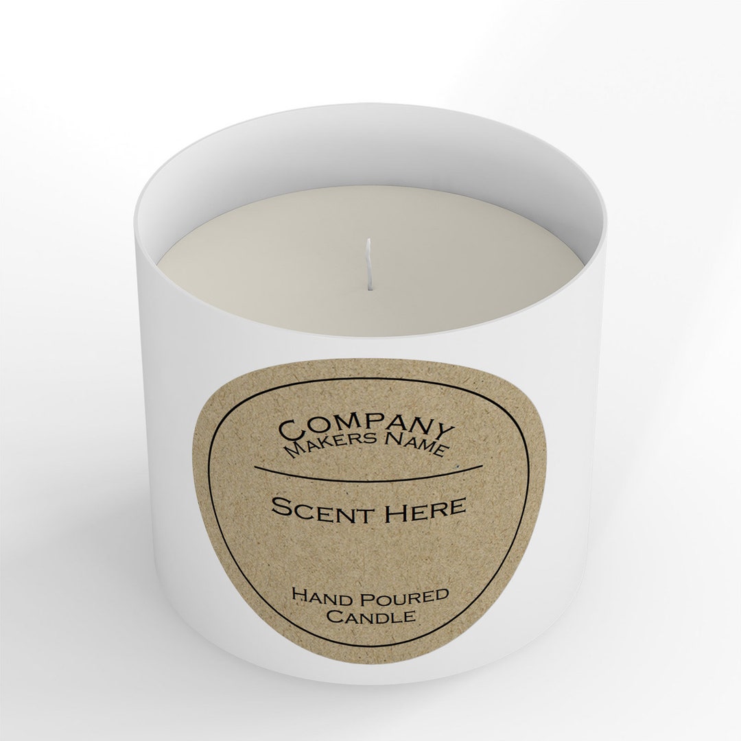 Custom Kraft Paper Candle Stickers Labels Personalised Etsy