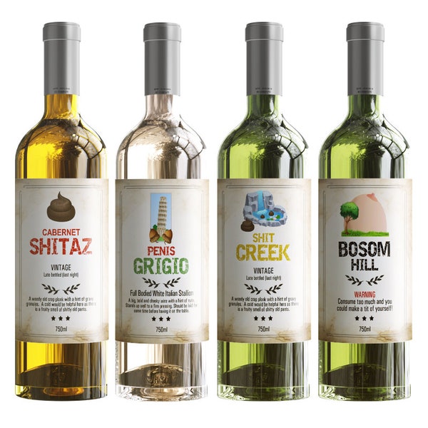 Funny Wine Labels Etsy UK