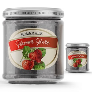 24, or 30 Personalised Jam, Preserve, Conserve Sticky Labels - Bude design
