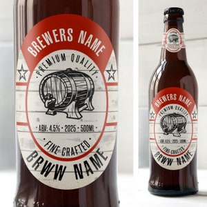 Personalised Home-brew, Brewing Sticky Labels - Summerville design