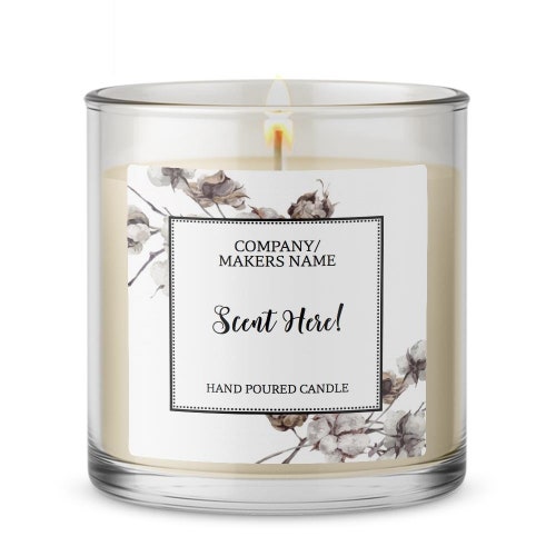 24 Personalised Candle Sticky Labels Blackville Square Etsy