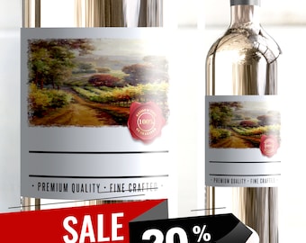 SALE (20% SALE) Arizona Blank Wein Bier Flasche Etiketten Aufkleber