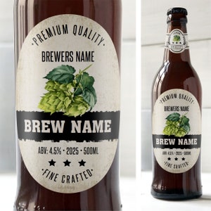 Personalised Home Brew, Brewing Homebrew Sticky Labels - Kentucky design