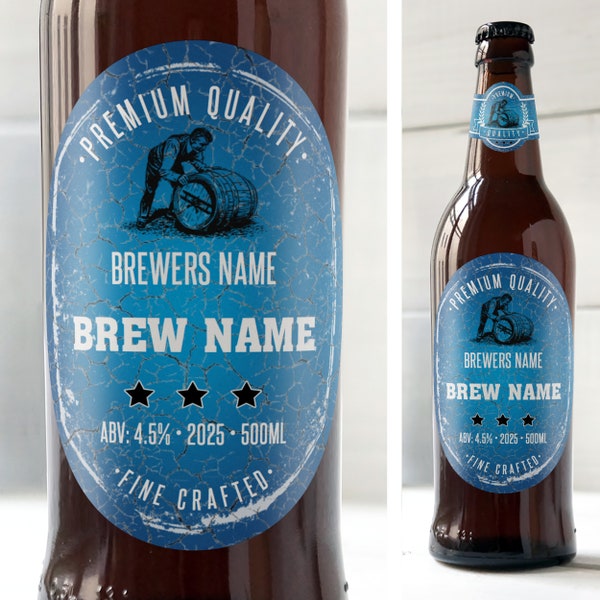 Personalised Home-brew, Brewing Sticky Labels - Kansas design