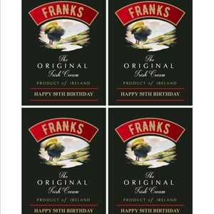 Baileys Liqueur Personalised Adhesive Sticky Gloss Waterproof Spirit ...