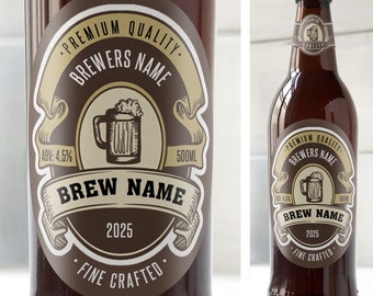 Personalised Home Brew, Brewing Homebrew Sticky Labels - Ansonville design