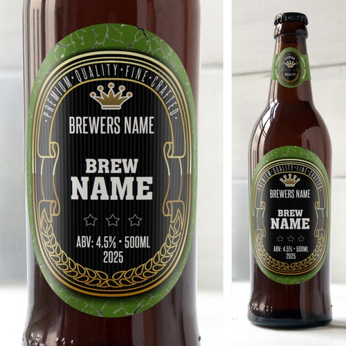 Personalised Home Brew Brewing Homebrew Sticky Labels Etsy UK