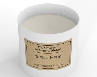 21, 40 Personalised Candle Sticky Labels - Paris rectangular design