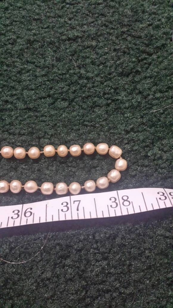 Vintage Faux Pearl Necklace Strand - image 2