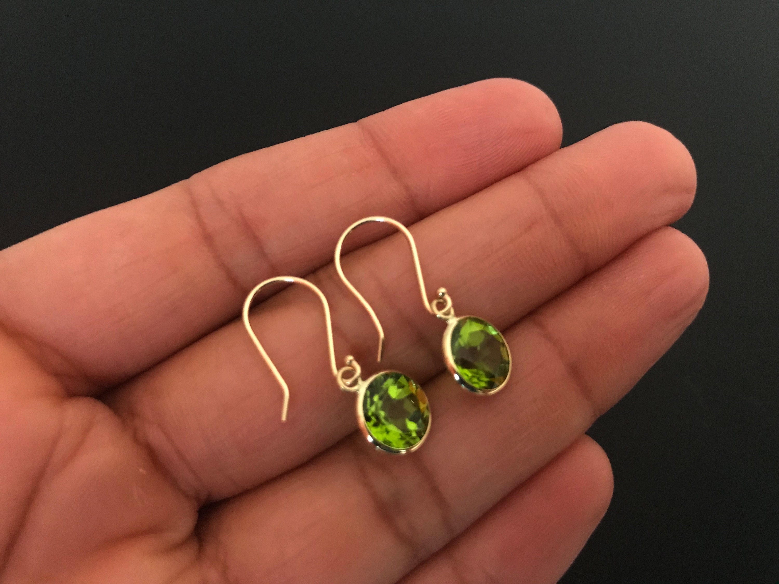 Gold and peridot earrings Clearance