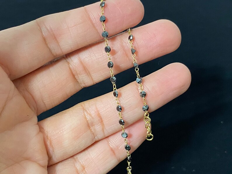 Diamond Ankle Bracelet 14K Gold Ankle Bracelet Black Etsy