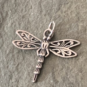 Sterling Silver Dragonfly Charm or Pendant