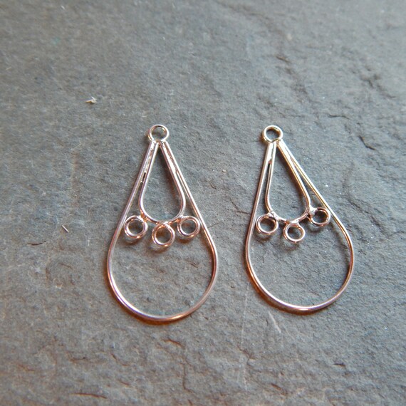 silver earring component Pair of Sterling Silver Earring Findings DIY earrings add beads dangle earring component