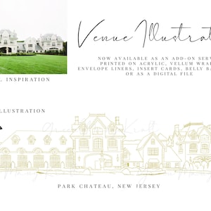 Wedding Venue Illustration Digital Venue Drawing Custom Venue line art House Portrait gift for couples Hand Drawn Wedding Church Drawing