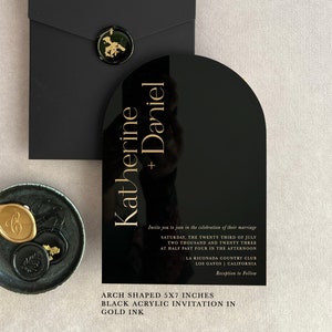 Arch Acrylic Wedding Invitations Luxury Wedding Invites Elegant Wedding Invites Modern Wedding Invitation Customization Clear Acrylic Sutes
