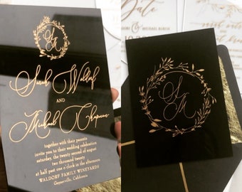 acrylic invitation etsy