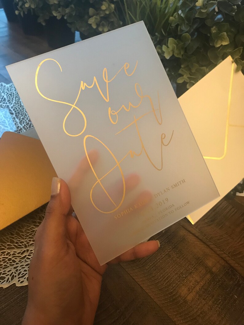 FROSTED Acrylic WEDDING INVITATIONS Calligraphy Plexiglass Etsy Australia