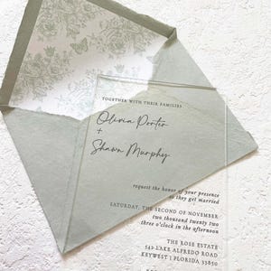 Acryl Hochzeitseinladung Benutzerdefinierte Acryl Hochzeitseinladung mit QR-Code Antwort auf Ihre Wünsche