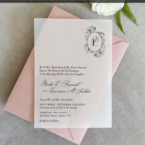 Faire-part de mariage en acrylique dépoli pour mariage d'hiver Faire-part de mariage élégant en acrylique, réservez des dates pour une réception de mariage avec manches en vélin