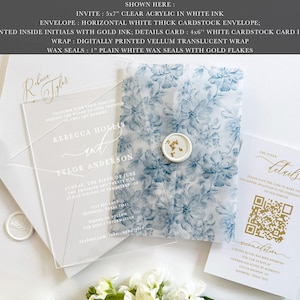 Dusty Blue Hochzeit Vintage Blumen Hochzeitseinladung Set Printable Hochzeitseinladung Einladungssatz Hochzeitseinladung Französisch Blau Hochzeit einladen