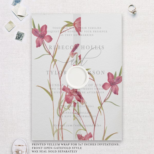 Gatefold Invitation Jacket Etsy