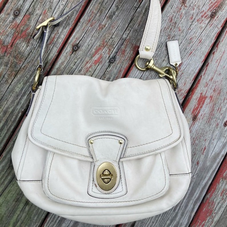 Coach Legacy Leather Shoulder Bag in Bone image 3