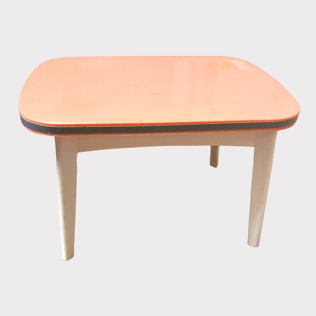 Vintage CRAILSHEIMER MCM Dollhouse Pink Kitchen Table Brio Bodo Hennig ...
