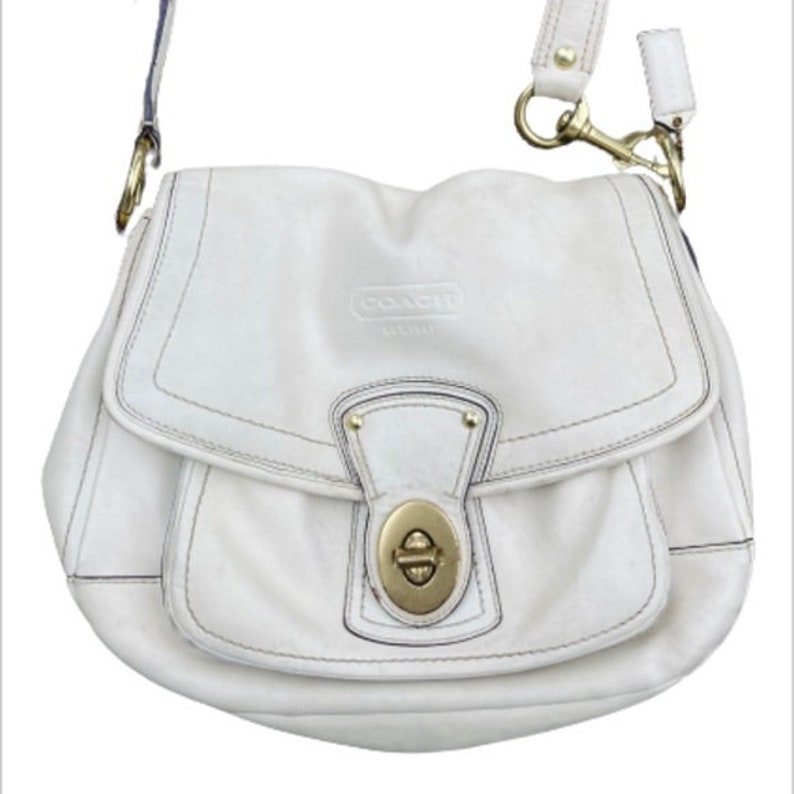 Coach Legacy Leather Shoulder Bag in Bone image 2