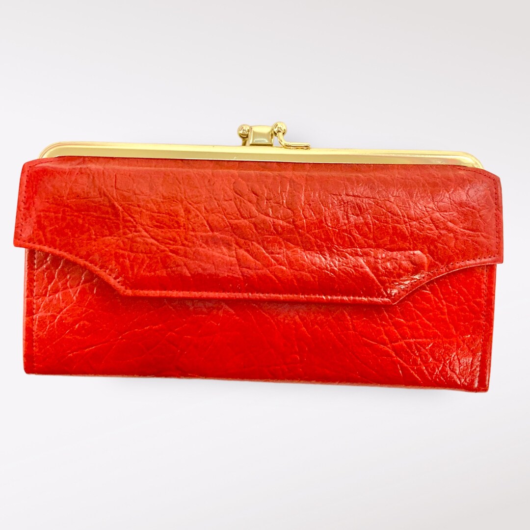 Vintage Red Cowhide Women's Wallet New Old Stock by Etsy