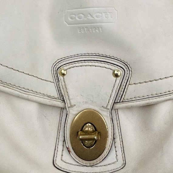 Coach Legacy Leather Shoulder Bag in Bone - image 5