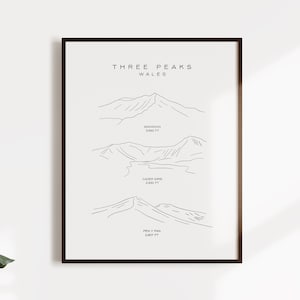 Three Peaks Wales Print