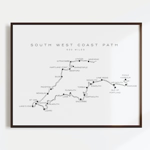 Impression South West Coast Path - Cornouailles - Devon - Dorset - Somerset Print