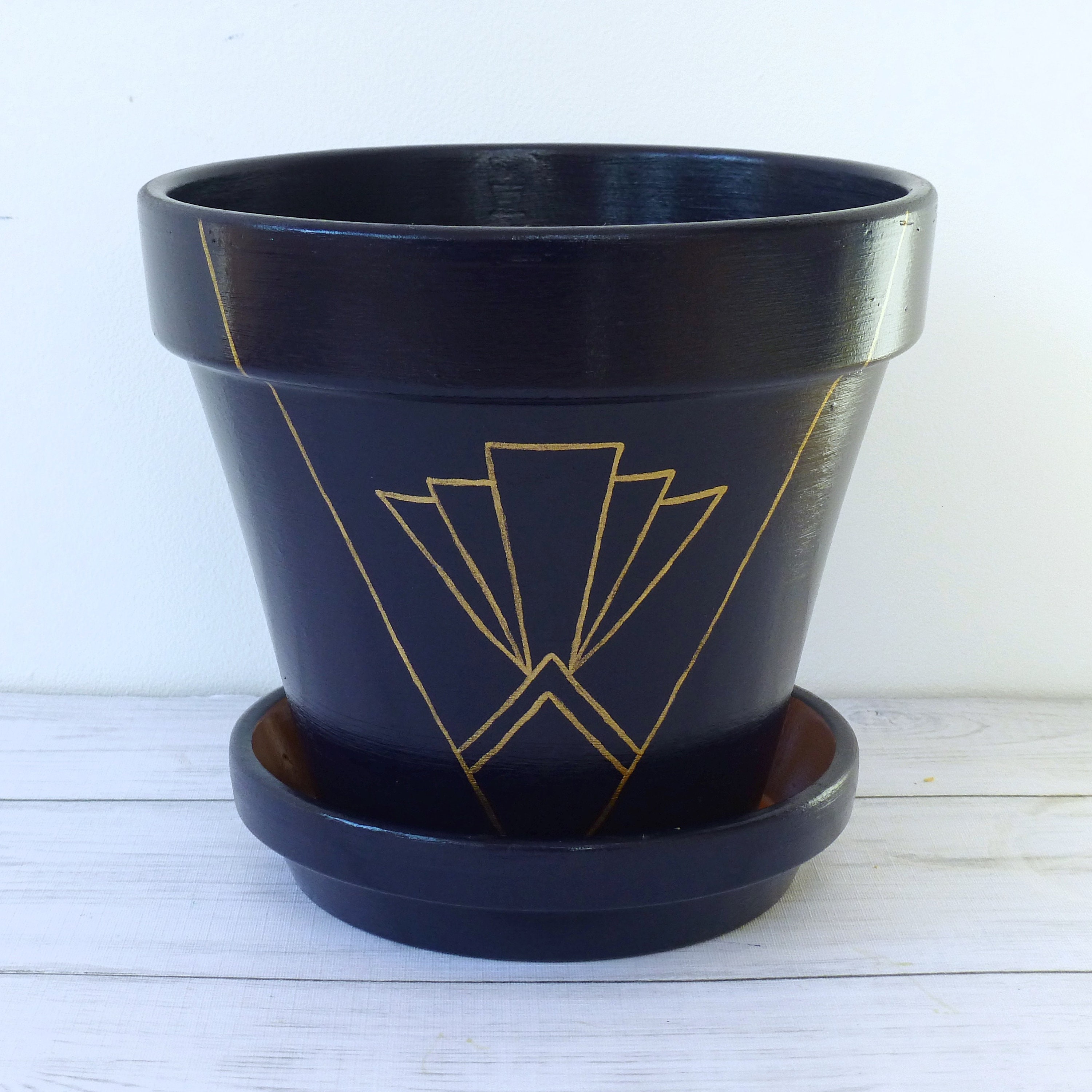 Art Deco plant pot Art Deco home decor indoor plant pot and | Etsy