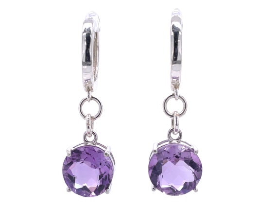 Amethyst earrings, earrings with pendant, earrings silver 925, amethyst earrings, earrings with stone, earrings with pendant silver