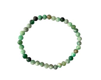 Emerald bracelet, faceted pearl bracelet, green emerald beads bracelet, green gemstone bracelet, natural emerald jewelry